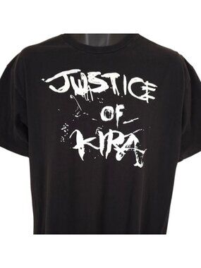 Death Note T Shirt Mens Size XL Black Justice Of Kira Japanese Manga Series